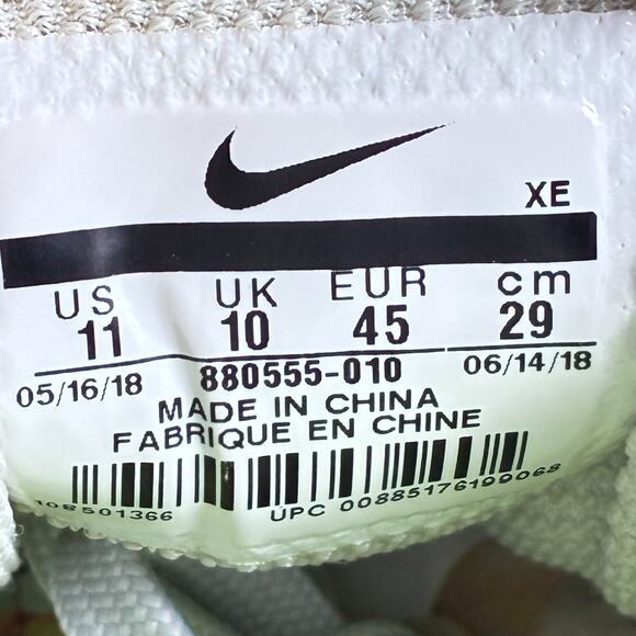 Nike Air Zoom Pegasus 34 Light Gray Lace Up Running Shoes 880555-010 Men's Sz 11 - Picture 10 of 11